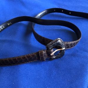 Genuine snakeskin belt